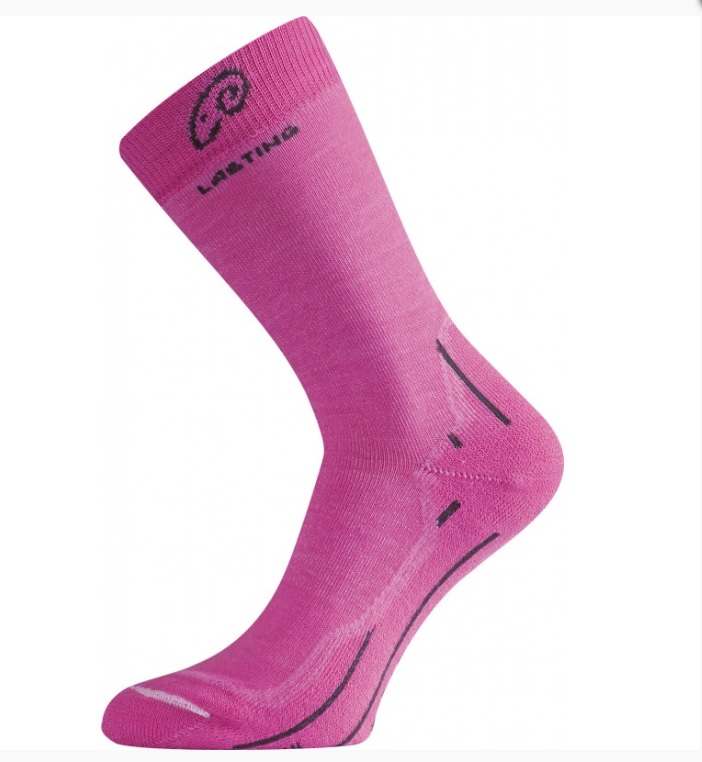 Merino ponožky Lasting WHI růžové