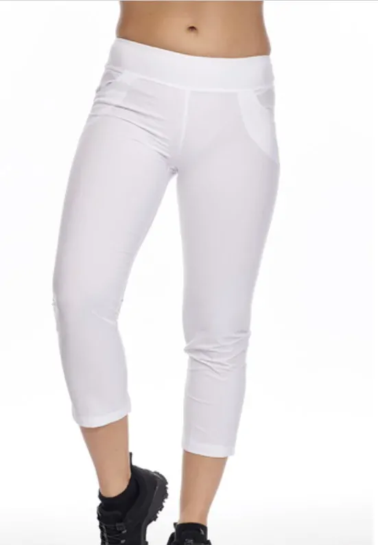 Draps 246 dámské 3/4 kalhoty bílé S