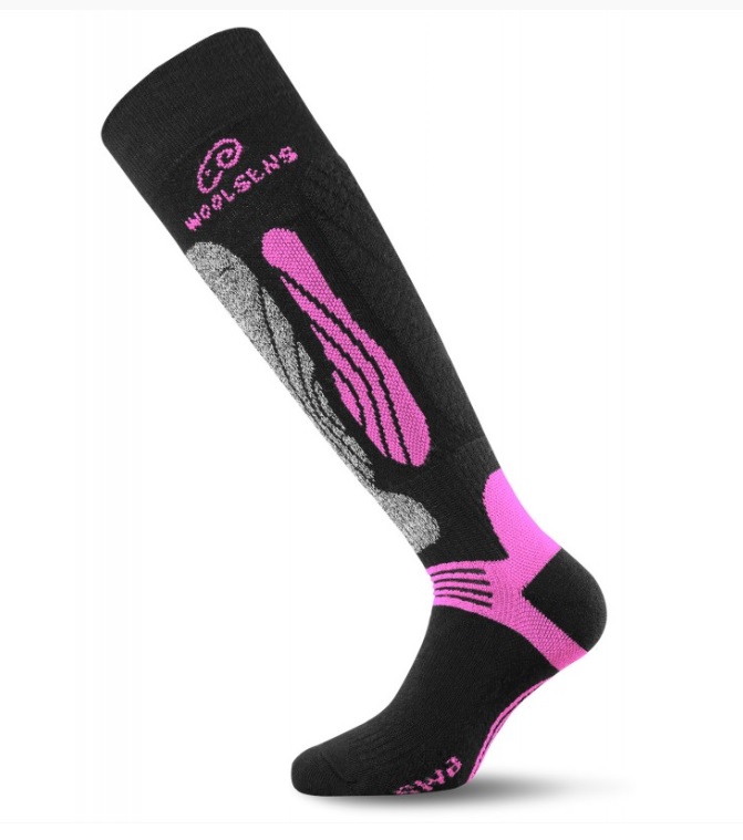 Lyžařské podkolenky merino Lasting SWI černé M