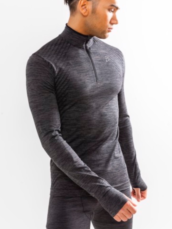 Pánské funkční triko CRAFT Fuseknit Comfort Zip S šedé