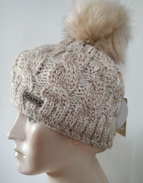 Dámská zimní čepice Capu W 396B béžová