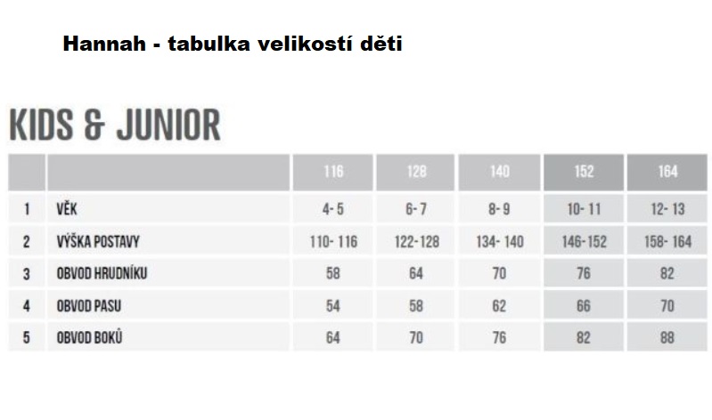 Dětské kalhoty Twin JR HANNAH 164