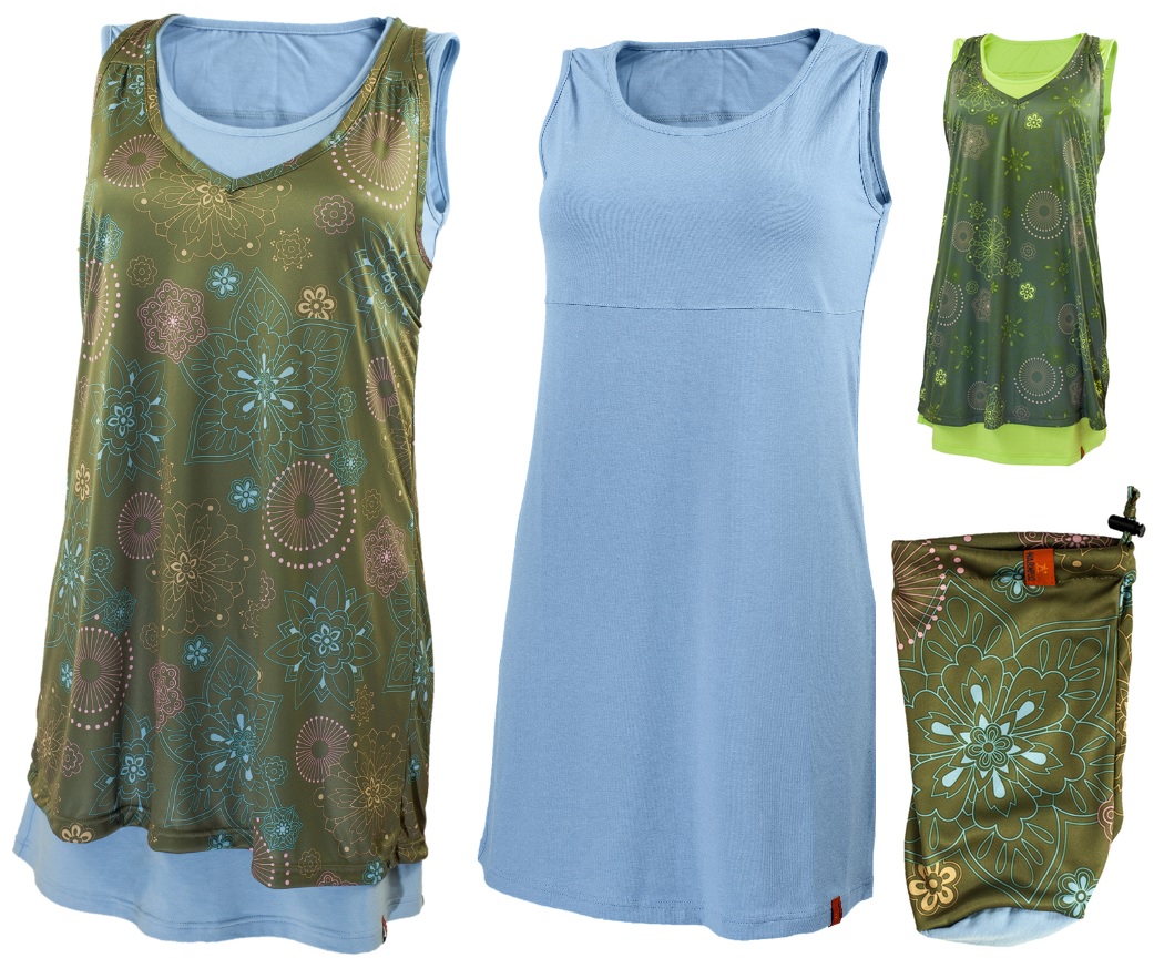 Warmpeace Backup eco šaty blue S