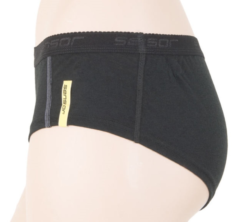 SENSOR MERINO ACTIVE DÁMSKÉ KALHOTKY ČERNÁ L