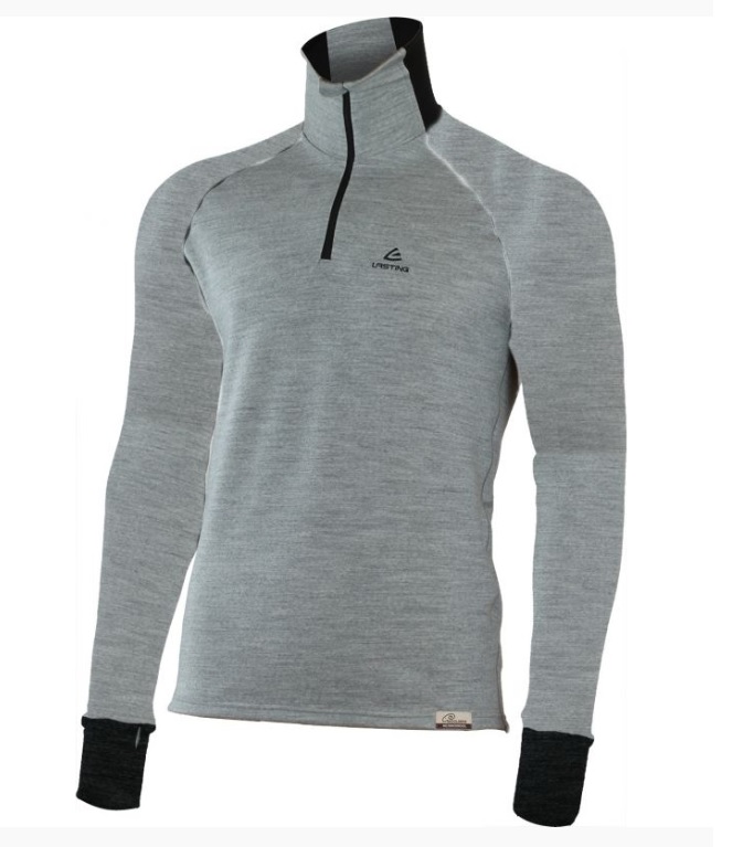 Lasting LEO XL pánská merino mikina modrá