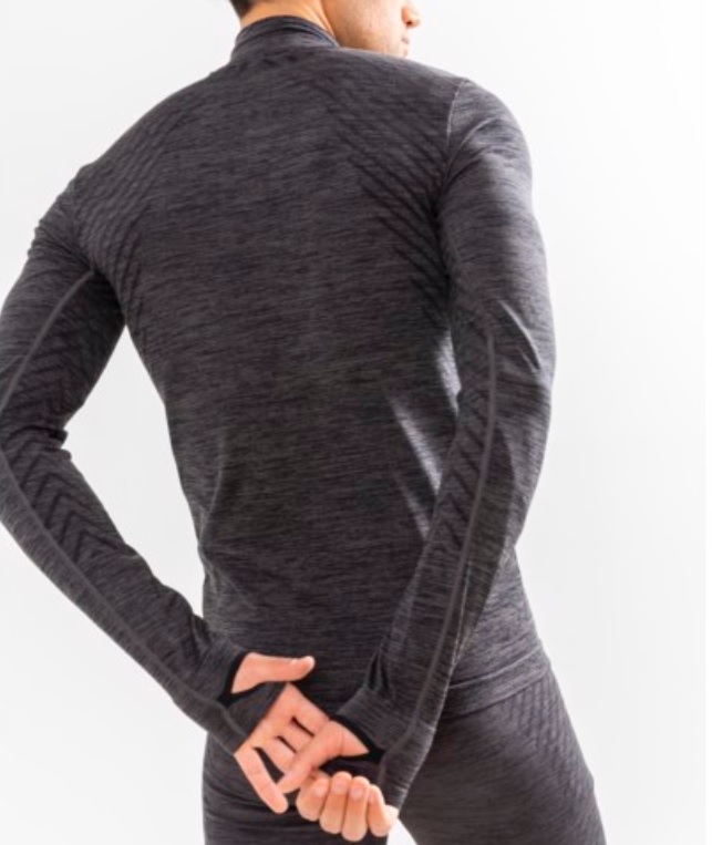 Pánské funkční triko CRAFT Fuseknit Comfort Zip S šedé