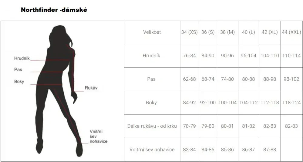 Northfinder dámské turistické kalhoty červené L