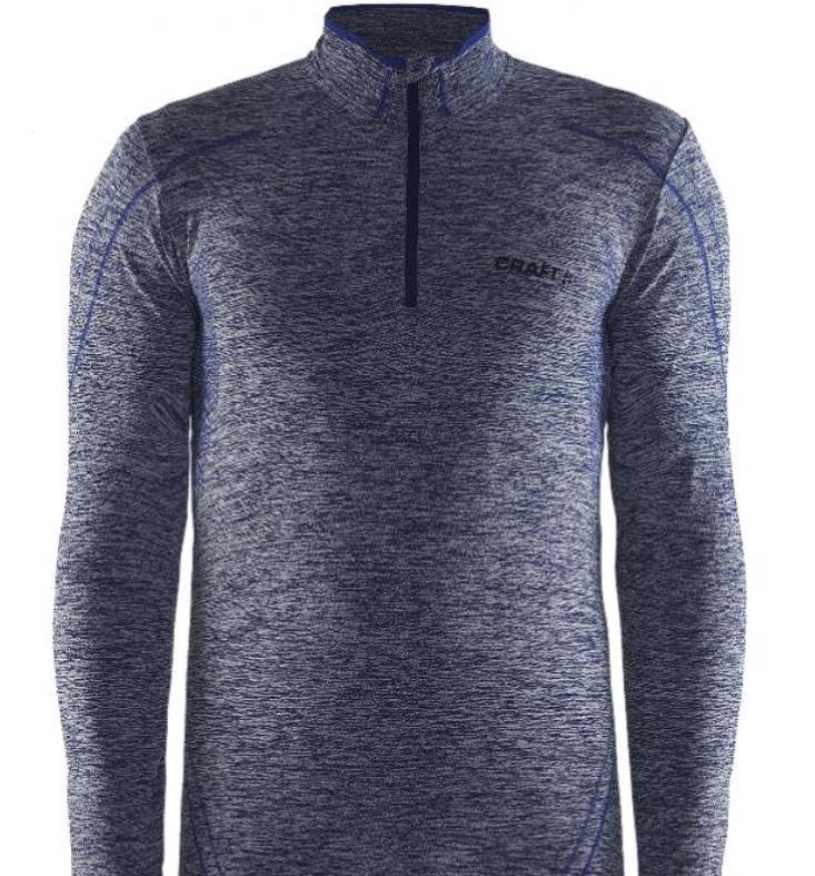 Pánské triko CRAFT Fuseknit Comfort Zip M modré