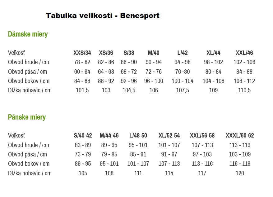 Benesport dámské 3/4 kalhoty Končista L