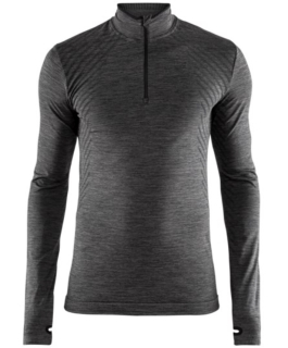 Pánské funkční triko CRAFT Fuseknit Comfort Zip S šedé