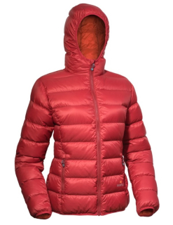 Dámská péřová bunda Warmpeace TACOMA LADY L mars red/orange