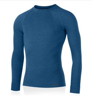 Pánské merino triko Lasting Mapol modré